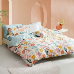 lovo乐蜗家纺繁花漫漫40s全棉四件套220240cm