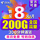 CHINA TELECOM 中国电信 电信流量卡 纯流量上网卡无线4g不限速手机电话卡中国5g全国通用