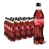 Coca-Cola 可口可乐 零度无糖零卡汽 碳酸饮料500ml*24瓶整箱装 可口可乐公司出品 新老包装随机发货