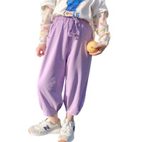 BuDing·HaLu 布丁哈鲁 女童运动长裤 紫色 80cm