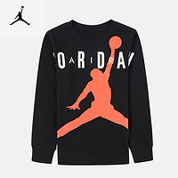 NIKE 耐克 Nike Air Jordan 耐克童装男女童纯棉长袖2021春秋儿童上衣打底衫