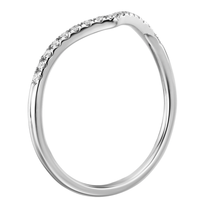 Blue Nile 71366 女士V字时尚14K白金钻石戒指 0.1克拉 I1 I 9号