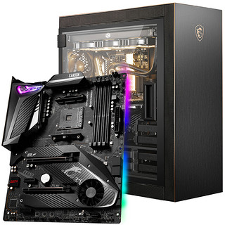 MSI 微星 MPG SEKIRA 500G 黑金佩龙斧 E-ATX机箱 非侧透 黑色+MPG X570 GAMING PRO CARBON WIFI主板