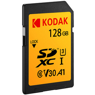 Kodak 柯达 V30 极速版 SD存储卡 128GB（UHS-I、V30、U3、A1）