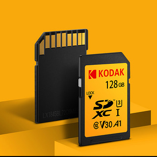 Kodak 柯达 V30 极速版 SD存储卡 128GB（UHS-I、V30、U3、A1）