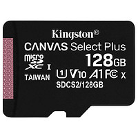 Kingston 金士顿 CANVAS Select Plus MicroSD存储卡 128GB（UHS-I、V10、A1）