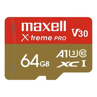 maxell 麦克赛尔 MXMSDX-64G Micro-SD存储卡 64GB（UHS-III、V30、U3、A1）