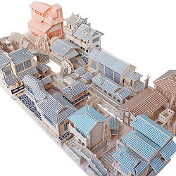 氧氪 中国风古建筑3diy立体拼图 木质模型 八大古镇
