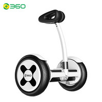 360平衡车双轮智能成年儿童两轮体感车平行带扶杆P1珍珠白