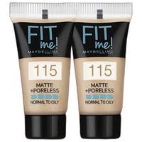 MAYBELLINE 美宝莲 FIT ME系列定制柔雾粉底液 #115白皙红润 5ml*2