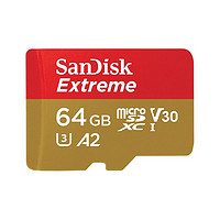 SanDisk 闪迪 SDSQXA2 Micro-SD存储卡 64GB（UHS-I、V30、U3、A2）