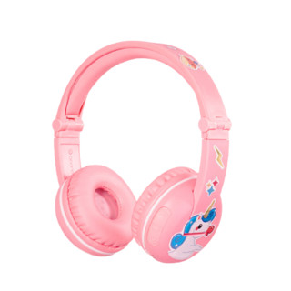 buddyPHONES Play 耳罩式头戴式降噪蓝牙耳机 粉色