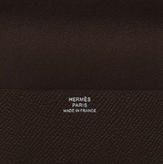 HERMÈS 爱马仕 女士小牛皮卡包 H041055 深咖啡色