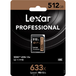 Lexar 雷克沙 SD633X SD存储卡 512GB（UHS-I、V30、U3）