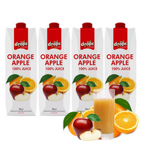 mimenu 咪莓乐 100%苹果橙复合果汁 1L*4瓶