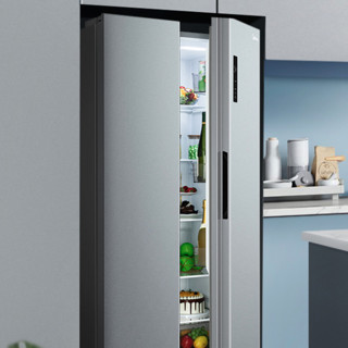 Midea 美的 BCD-470WKPZM(E) 风冷对开门冰箱 470L 银色