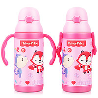 Fisher-Price 费雪 FP-8623 儿童保温吸管杯 400ml 粉色