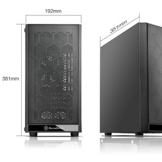  银昕 SilverStone 精准 PS15B M-ATX机箱 非侧透 黑色