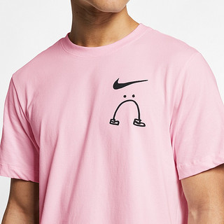 NIKE 耐克 DRI-FIT 男子运动T恤 AO0624-663 粉色 S