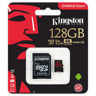 Kingston 金士顿 SDCR Micro-SD存储卡 128GB（UHS-I、V30、A1）