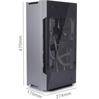PHANTEKS 追风者 PH-ES217E RGB MINI-ITX机箱 半侧透 钛金灰