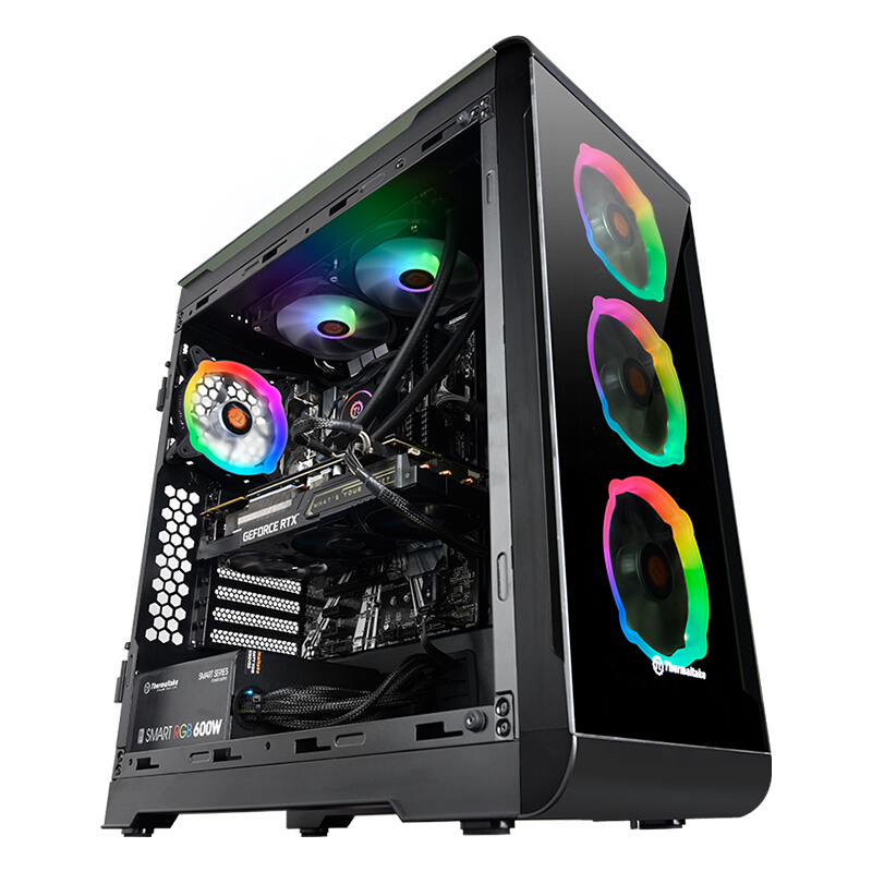 Thermaltake 曜越 View 32 TG RGB ATX机箱 半侧透 黑色