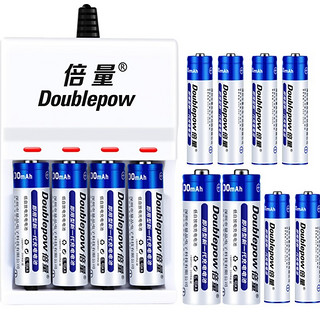 Doublepow 倍量 5号充电电池1.2V600mAh 6粒+7号充电电池1.2V 300mAh 6粒充电套装12粒装