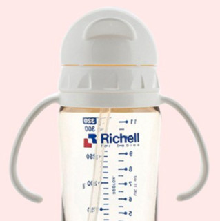 Richell 利其尔 980716 儿童吸管杯 320ml 白色