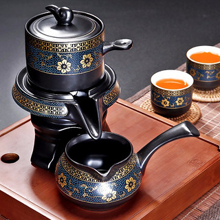 唐丰 哥窑茶具套装家用半全自动石磨懒人功夫茶具茶杯茶叶罐泡茶杯 暗香自动