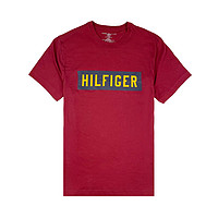 TOMMY HILFIGER休闲舒适短袖男式T恤 L国际版偏大一码 红色