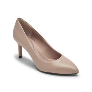 ROCKPORT 乐步 Chalina系列 女士羊皮革高跟鞋 CH6574 米色 35