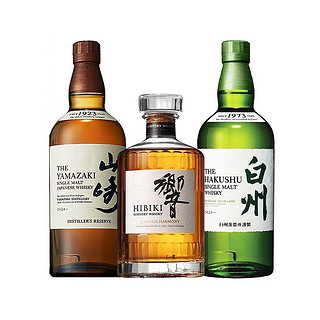 SUNTORY 三得利 日本直邮三得利威士忌三剑客山崎1923+响和风醇韵+白州1973