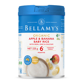 BELLAMY'S 贝拉米 有机高铁米粉 国行版 1段 原味+3段 苹果香蕉味 225g*2罐