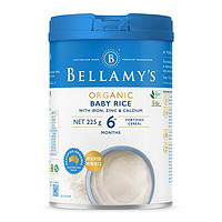 直播专享：BELLAMY'S 贝拉米 有机高铁米粉 国行版 225g*3罐（有赠品）