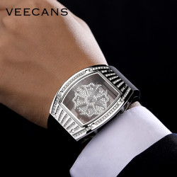 veecansveecans时来运转情侣石英手表镶嵌