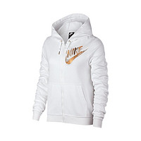 NIKE 耐克 SPORTSWEAR HOODIE FLEECE METALLIC 女子运动卫衣 938958-100 白色 L