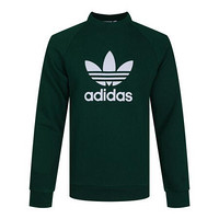 adidas ORIGINALS TREFOIL CREW 男子运动卫衣 GJ8296 深绿色 XL