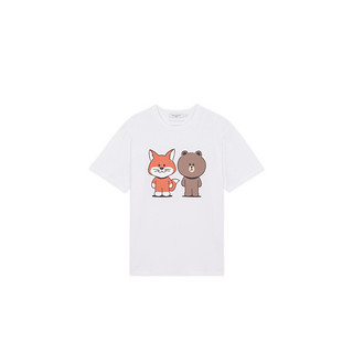 MAISON KITSUNÉ X LINE FRIENDS 男女款圆领短袖T恤 SPLNU00100