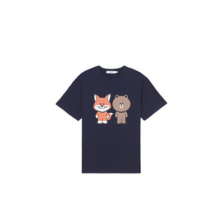 MAISON KITSUNÉ X LINE FRIENDS 男女款圆领短袖T恤 SPLNU00100