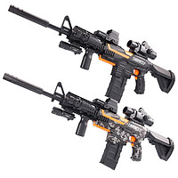 贝利雅 电动M4单发连发玩具枪 白色标配+3连靶