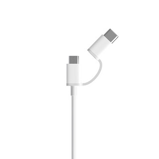 Xiaomi 小米 USB-A转Micro-B/Type-C 2.4A 数据线 TPE 1m 白色