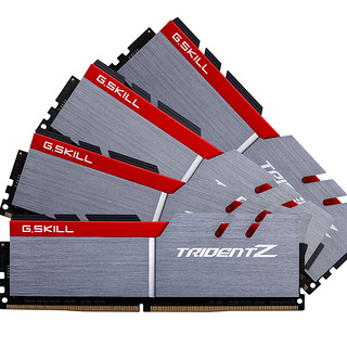 G.SKILL 芝奇 Trident Z三叉戟系列 DDR4 3200MHz 台式机内存 马甲条 捷豹银 32GB 8GB*4 F4-3200C14Q-32GTZ