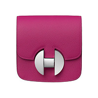 HERMÈS 爱马仕 女士小牛皮短款钱包 H076259CKL3 玫红色