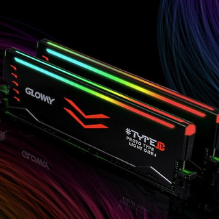 GLOWAY 光威 TYPE DDR4 3200MHz RGB 台式机内存 灯条 石墨灰 16GB 8GB*2 TYPEβDDR4-PC