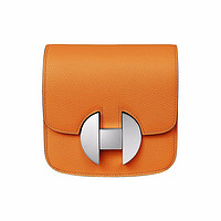 HERMÈS 爱马仕 女士小牛皮短款钱包 H076259CKI9 橘色