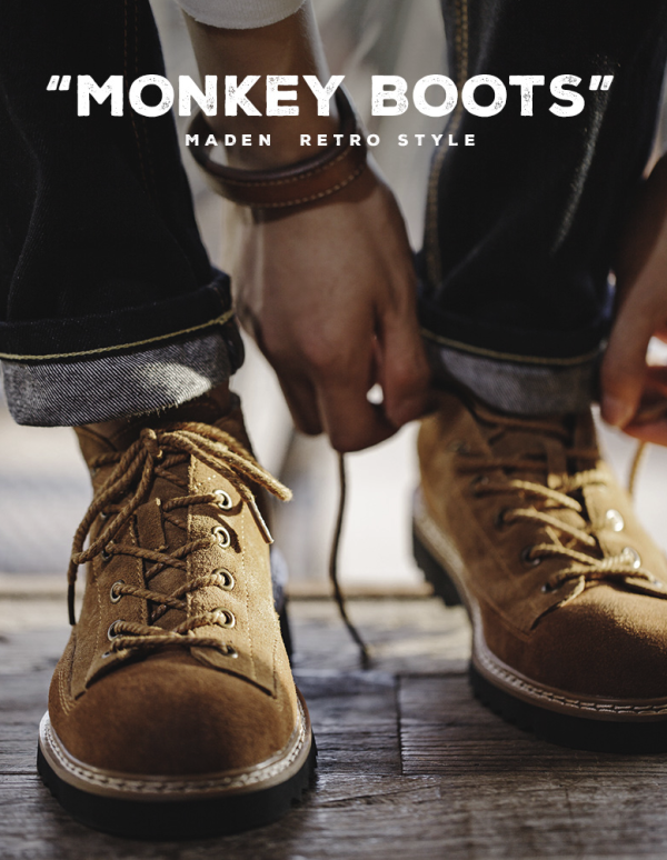MADEN 马登 MD2007047 MONKEY BOOTS 男士短脸靴