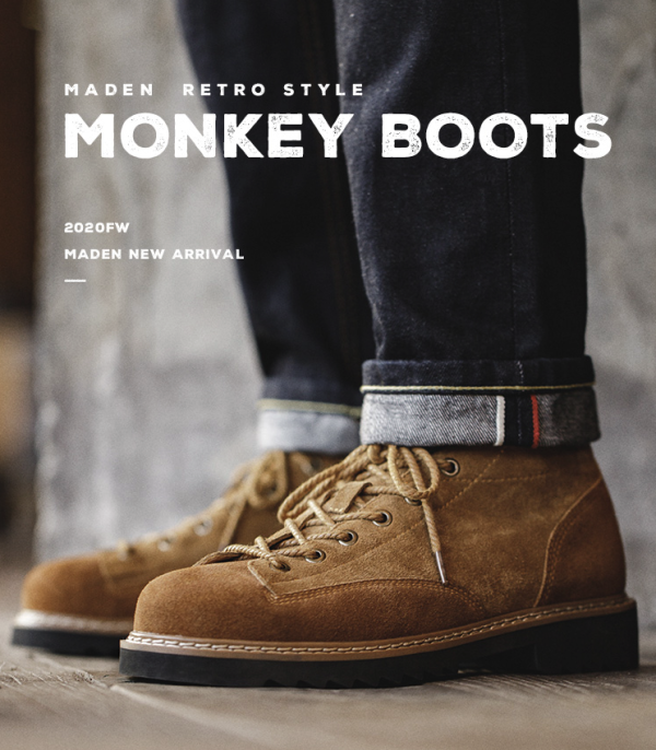 MADEN 马登 MD2007047 MONKEY BOOTS 男士短脸靴