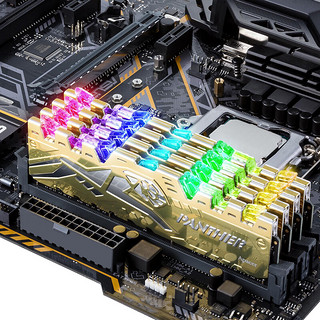 Apacer 宇瞻 黑豹 DDR4 3200MHz RGB 台式机内存 灯条 金色 16GB 8GB*2