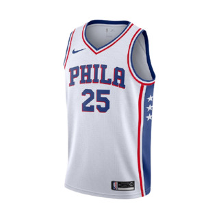 NIKE 耐克 NBA CONNECTED JERSEY 费城76人队 25号/西蒙斯 男子篮球球衣 864441-101 白色 XXXL