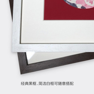 墨斗鱼 杨大飞限量微喷数码版画锦鲤 客厅装饰画沙发背景墙壁画新中式轻奢挂画现代简约餐厅艺术品 品红 45*45